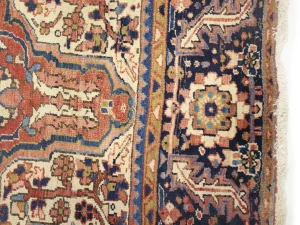 Semi Antique Rusty Red Geometric 8X12 Heriz Persian Rug