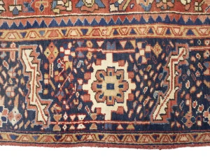 Semi Antique Rusty Red Geometric 8X12 Heriz Persian Rug