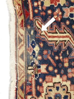 Semi Antique Rusty Red Geometric 8X12 Heriz Persian Rug