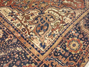 Semi Antique Rusty Red Geometric 8X12 Heriz Persian Rug