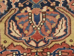 Semi Antique Rusty Red Geometric 8X12 Heriz Persian Rug