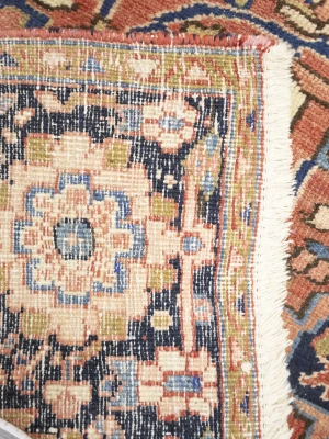 Semi Antique Rusty Red Geometric 8X12 Heriz Persian Rug