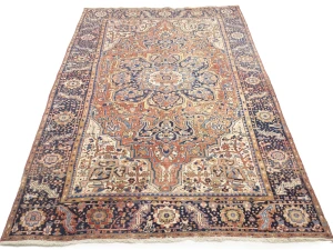 Semi Antique Rusty Red Geometric 8X12 Heriz Persian Rug