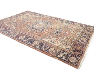 Semi Antique Rusty Red Geometric 8X12 Heriz Persian Rug