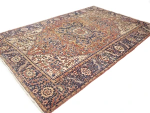 Semi Antique Rusty Red Geometric 8X12 Heriz Persian Rug