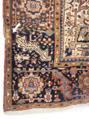 Semi Antique Rusty Red Geometric 8X12 Heriz Persian Rug