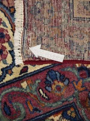 Semi Antique Maroon Red Floral 7X11 Yazd Persian Rug