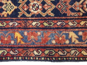 Semi Antique Purple-navy Tribal 3'5X11'5 Malayer Persian Runner Rug