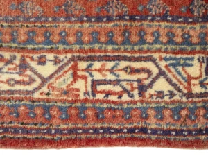 Vintage Orange-red Tribal 4X10 Botemir Persian Runner Rug