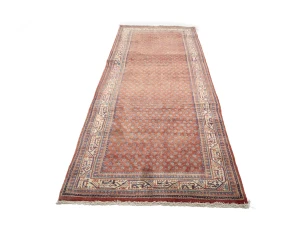 Vintage Orange-red Tribal 4X10 Botemir Persian Runner Rug