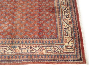 Vintage Orange-red Tribal 4X10 Botemir Persian Runner Rug