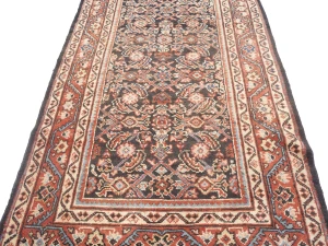 Vintage Floral 3'4X10'8 Mahal Persian Runner Rug