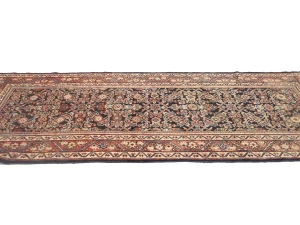 Vintage Floral 3'4X10'8 Mahal Persian Runner Rug