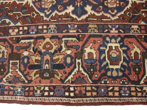 Semi Antique Rusty Brown Floral 10X13 Bakhtiari Persian Rug