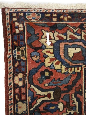 Semi Antique Rusty Brown Floral 10X13 Bakhtiari Persian Rug