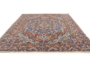 Semi Antique Rusty Brown Floral 10X13 Bakhtiari Persian Rug