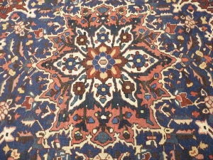 Semi Antique Rusty Brown Floral 10X13 Bakhtiari Persian Rug