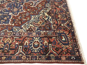 Semi Antique Rusty Brown Floral 10X13 Bakhtiari Persian Rug