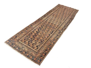 Antique Muted Tribal 3X11 Malayer Persian Runner Rug