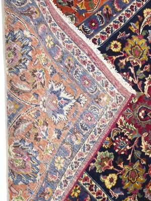 Vintage Maroon Red Floral Traditional 10X13 Mashad Persian Rug