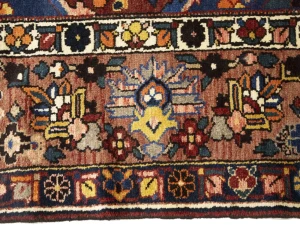 Semi Antique Rusty Brown Floral 10X10 Bakhtiari Persian Square Rug