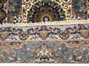 Cream Floral Kirman 3X10 Oriental Runner Rug