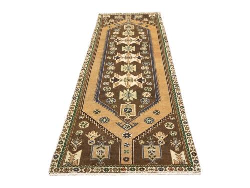 Semi Antique Muted Colors Tribal 3x9 Hamedan Persian Runner Rug