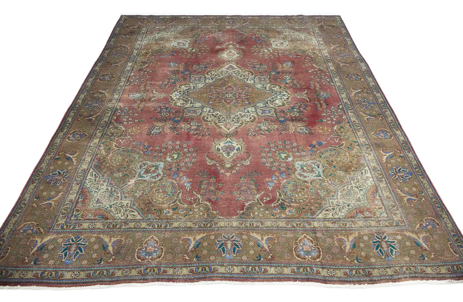 9'9x13'0 Hand Knotted Floral Traditional Wool Oriental Rug - Image 3
