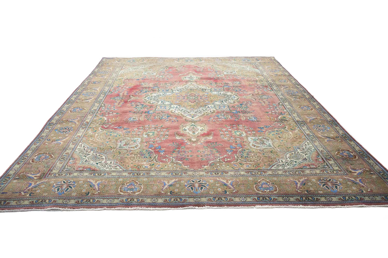 9'9x13'0 Hand Knotted Floral Traditional Wool Oriental Rug - Image 4