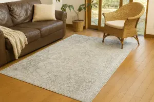 Antique Floral Traditional 5X7 Distressed Vintage Oriental Rug